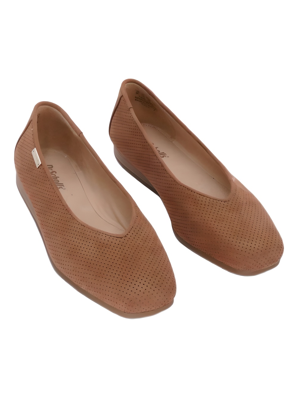 Dr. Scholl's Violet Camelot Brown Perforated Flats Size 6M